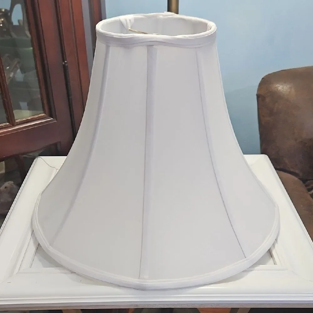 Elegant White Bell Lampshade Classic Home Decor Neutral Lighting